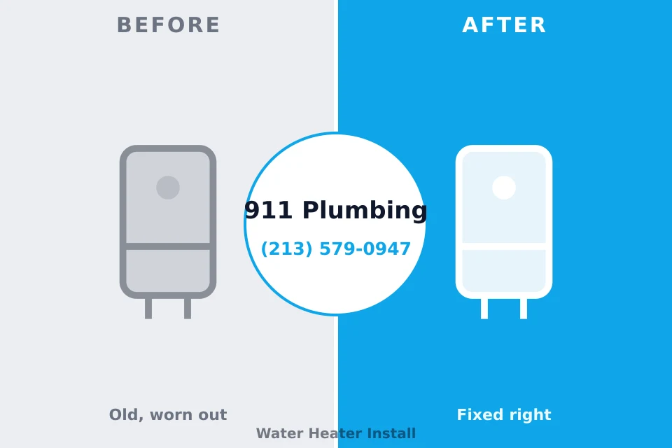 Before and after: plumbing company Steger, IL